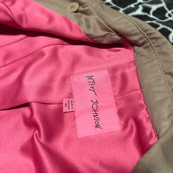 Betsy Johnson Trench Coat Tan XS with Belt A-Line Flare - Picture 5 of 10